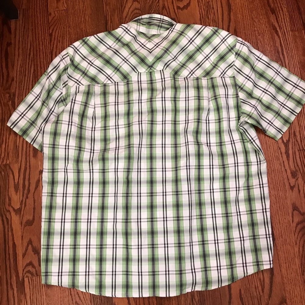 Woolrich Mens Western Snap Shirt XL Green Plaid - Picture 3 of 8